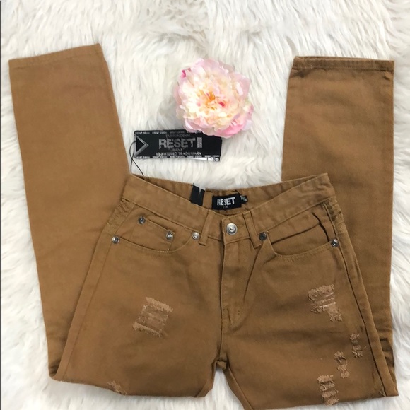 Moto Jeans Biege Khaki 30/30 - Picture 2 of 3